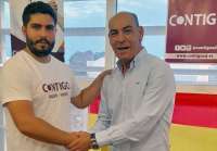 Marc Giménez junto al secretario de organización de Contigo Sagunto-Puerto, Pepe Turpin