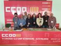 La Secretaria General de CCOO, Begoña Cortijo, junto a los miembros de la Comisión Ejecutiva elegida en el congreso del sindicato