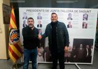 El nuevo presidente de la FJFS, Ramón Jarque, junto a su antecesor, Jaime Gil (Foto: FJFS)