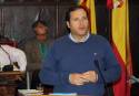 El portavoz del PP, Sergio Muniesa, en el pleno municipal celebrado esta semana