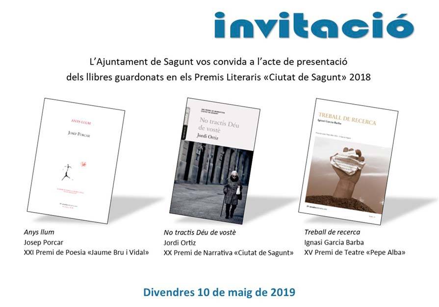 El Museo de la Vía del Pórtico acogerá la presentación de los libros ganadores de los Premis Ciutat de Sagunt
