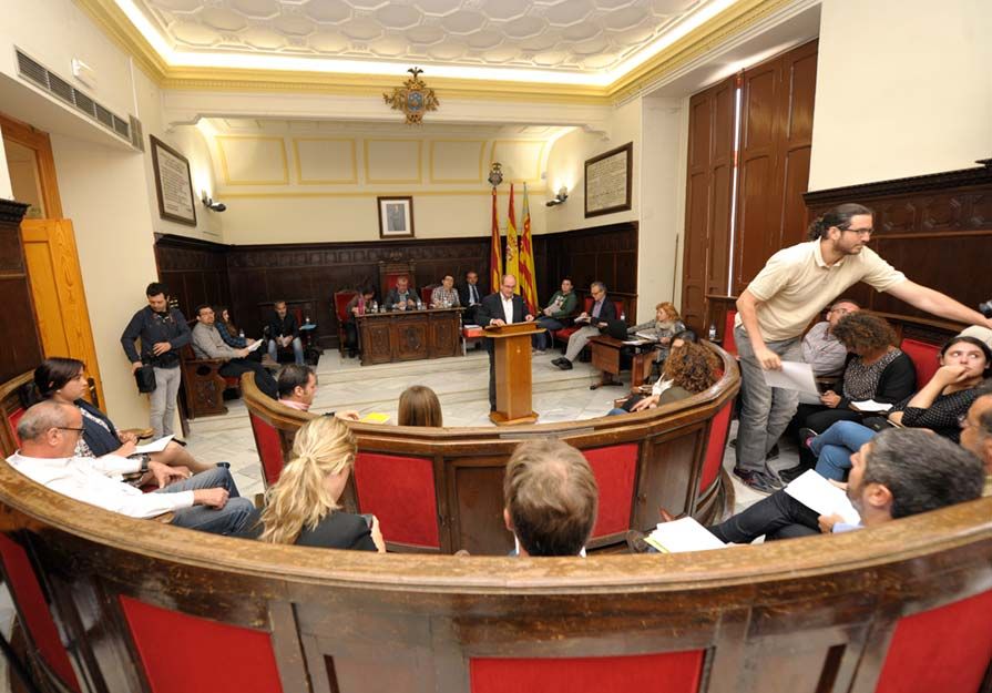 El salón de plenos del Ayuntamiento de Sagunto volverá a acoger una sesión plenaria este martes