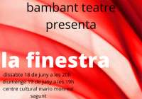 Bambant Teatre llega al Mario Monreal de Sagunto con su obra La Finestra
