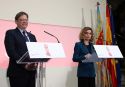 El president de la Generalitat, Ximo Puig, y la ministra de Política Territorial, Meritxell Batet