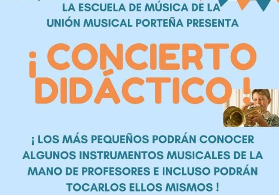 La Unión Musical Porteña ofrece este sábado un concierto didáctico para niños y niñas