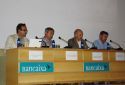 Arcón, Lluesma, Muñoz Antonino y Catalán durante la conferencia