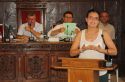 La portavoz del equipo de gobierno, Teresa García, durante su intervención durante el pleno de ayer jueves