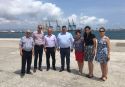 Delegación de la provincia rumana de Dâmbovita que han visitado las instalaciones portuarias