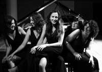 La cinco integrantes del grupo musical Pianissimas que actuará en Faura este sábado