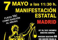 Los interinos de Sagunto apoyan la manifestación «contra el abuso de la temporalidad» de Madrid