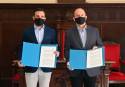 El vicepresidente segundo, Rubén Martínez Dalmau, y el alcalde de Sagunto, Darío Moreno, han firmado este convenio