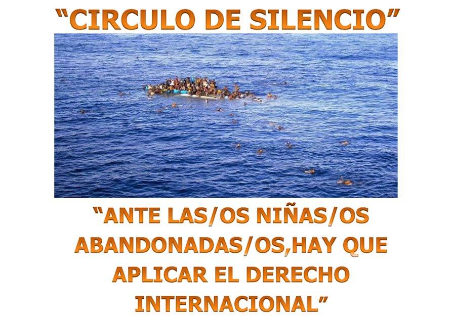 Círculo de Silencio en Puerto de Sagunto para denunciar la situación que viven los menores extranjeros