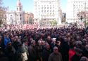 Un momento de la movilización que tuvo lugar ayer en Valencia