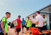 Simulacro de salvamento en la playa de Puerto de Sagunto para comprobar la eficacia de los protocolos de actuación