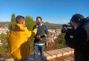El alcalde de Sagunto, Darío Moreno, atendiendo a los medios de comunicación