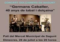 Germans Caballer celebran 40 años de &#039;tabal i dolçaina&#039; con un concierto en el patio del Mercado Municipal de Sagunto