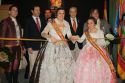 Las Falleras Mayores, María Moliner y Ada Fraj inaugurando la exposición del Ninot en marzo