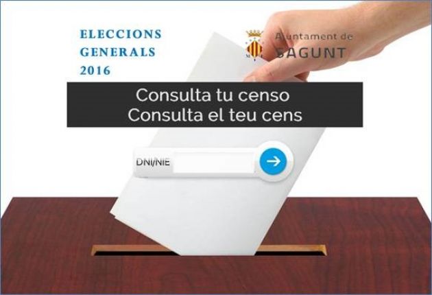 El Ayuntamiento de Sagunto pone a disposición de los ciudadanos dos sencillas herramientas de consulta del censo electoral