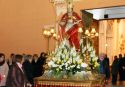Un momento de la procesión en Estivella en honor a Sant Blai