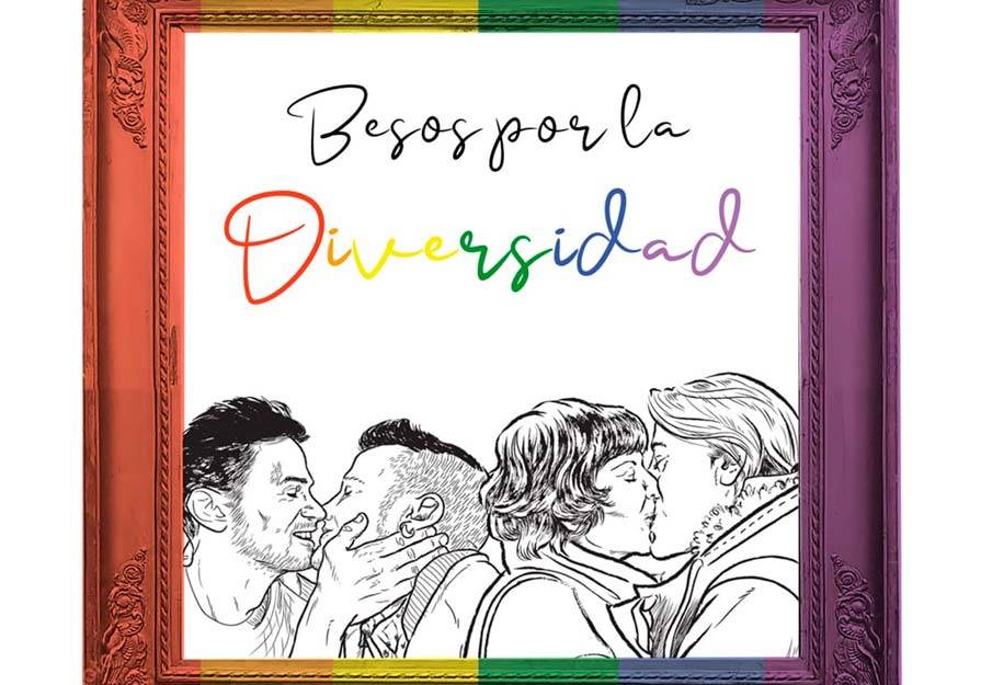 El artista Zarva Barroso expone su proyecto «Besos por la diversidad» en Puerto de Sagunto