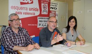 Los tres concejales de Esquerra Unida en Sagunto