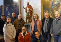 El grupo pidió la restauración de la talla de los Sants de la Pedra del Museo Parroquial de Estivella