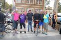 El alcalde de Sagunto, Francesc Fernàndez, junto a algunos de los concejales que participaron en el día de la bici