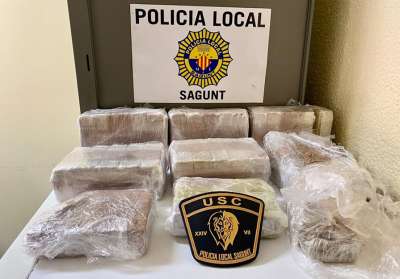 Los ocho kilos de heroína incautados por la Policía Local