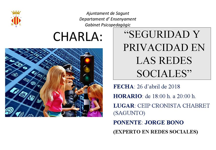 El Gabinete Psicopedagógico organiza una charla sobre redes sociales en el CEIP Cronista Chabret