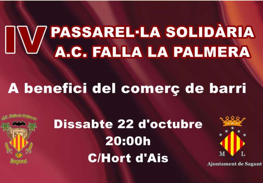 La falla La Palmera celebra su IV Pasarela Solidaria a beneficio del comercio de proximidad