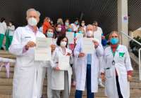 Protesta en el Hospital de Sagunto por el desarrollo de las oposiciones de Sanidad