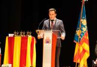 El alcalde de Canet, Pere Antoni, durante el acto de entrega de los premios Jaume I de 2022