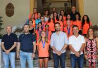 Recepción al club de sincronizada Acuático Morvedre tras su cuarto puesto en el Campeonato de España celebrado en Tenerife