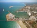 Imagen aérea de las instalaciones del puerto comercial de Sagunto