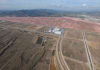 Vista aérea de los terrenos en los que se construirá la futura gigafactoría en Parc Sagunt II