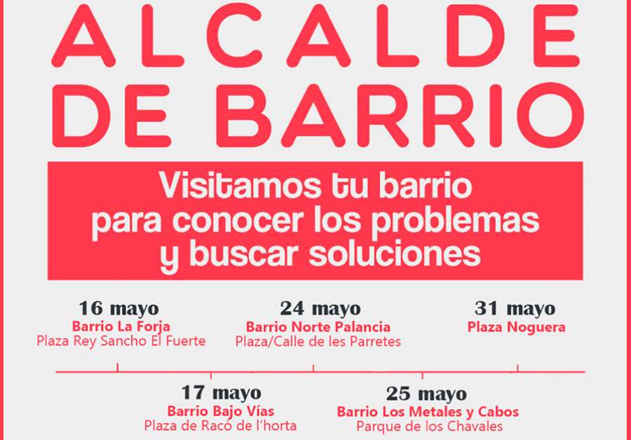Alcalde de Barrio visitará durante la segunda quincena de mayo cinco zonas del municipio