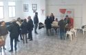 Un momento de la votación en la sede local