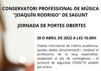 El conservatorio de música Joaquín Rodrigo realiza su jornada de puertas abiertas el 30 de abril