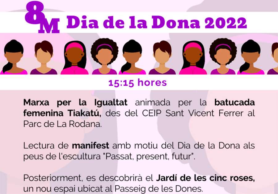 Faura celebra el 8 de Marzo inaugurando un nuevo espacio en el Passeig de les Dones