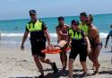 Simulacro realizado el pasado año por la Policía Local de Playas y el servicio de salvamento y socorrismo
