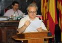El concejal de Cultura, José Manuel Tarazona, durante el pleno celebrado ayer