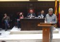 El concejal de Hacienda, Enric Ariño, durante su intervención en el pleno