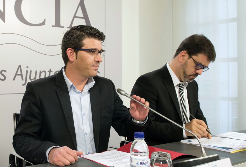 El presidente de la Diputación, Jorge Rodríguez, junto al diputado Emili Altur
