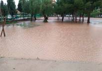 Calles cortadas y patios inundados en Sagunto a causa del temporal