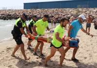 Nuevo simulacro de salvamento en la playa de Puerto de Sagunto