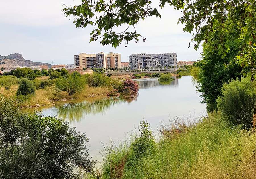 Vista poco usual del río Palancia, en una foto de Agró