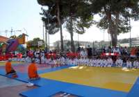 Algunos de los participantes en este encuentro internacional de judo celebrado en Canet