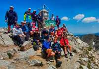 La expedición saguntina en una de las cumbres alcanzadas en Bulgaria