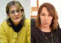 La secretarias generales de CCOO, Begoña Cortijo, y UGT, Pilar Tarragón