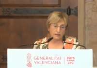 La consellera de Sanidad, Ana Barceló, durante una de sus intervenciones ante los medios